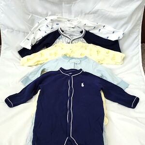 0-3 M baby pajamas mixed brands pack of 5